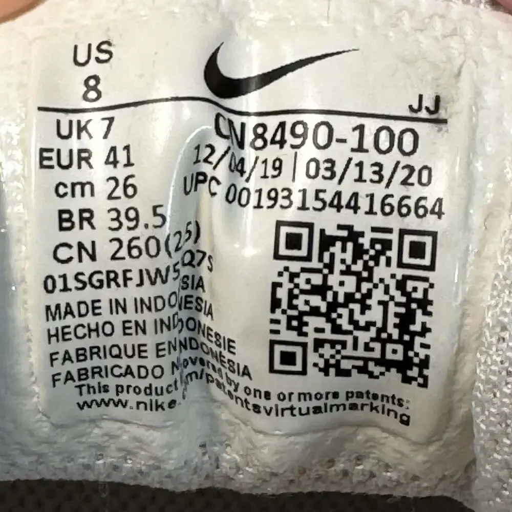 Nike Air Max 90 Triple White Sneakers Men’s Size 8 Women’s 9.5 CN8490-100